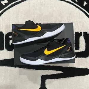 Nike Kobe 8 Protro Lakers Away Black/University Gold-White